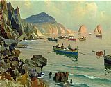 Boats in a Rocky Cove by Edward Henry Potthast